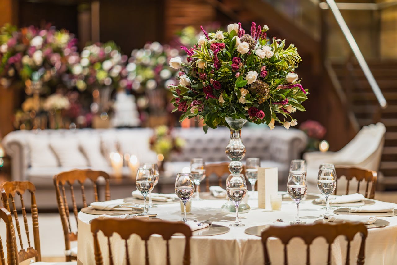 Beautiful intimate dinner party celebration